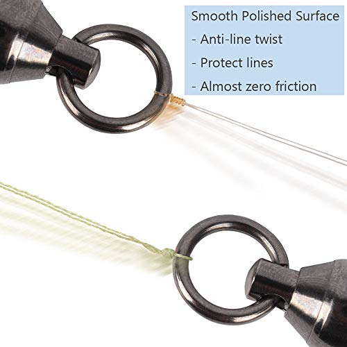 image for Jasmine Ball Bearing Swivels Fishing Tackle, Barrel Swivels High Stren