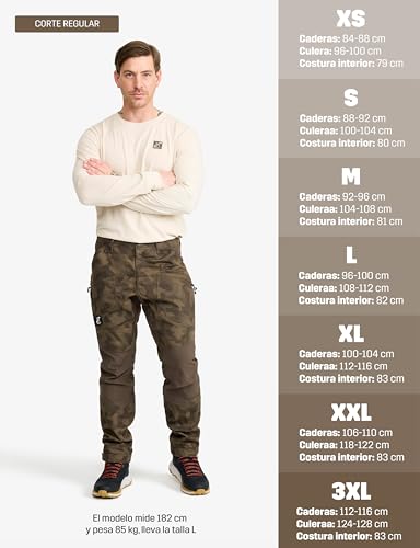 RevolutionRace Nordwand Pro Pants para Hombre, Pantalones Cargo, Senderismo, Earth Camo, M - imagen 3