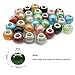 TOAOB 50pcs Assorted Glass European Lampwork Beads 15mm Large Hole Spacer Beads Charms Supplies with Brass Silver Core for DIY Crafts Bracelet Necklace Jewelry Making