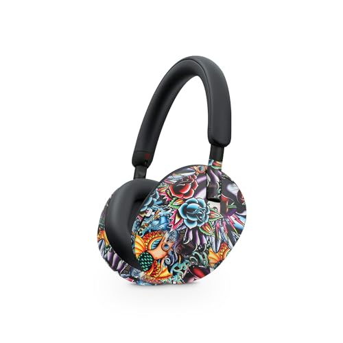 Image of MightySkins Skin Compatible with Sony WH-1000XM5 Headphones - Old School Tattoo | Protective, Durable, and Unique Vinyl Decal wrap Cover | Easy to Apply
