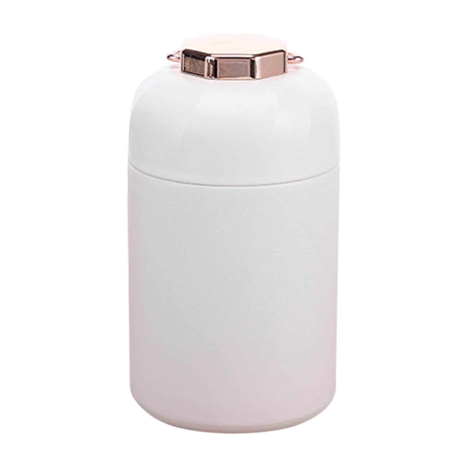 Ejoyous Barattolo per Alimenti Portatile Isolato Scatola per il Pranzo con Isolamento Termico in Acciaio Inossidabile 304 Contenitore per Alimenti Sottovuoto da 600 Ml con Manico Sul Coperchio (WHITE)