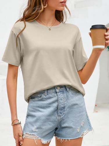 Image of UNCLECAT Womens Short Sleeve Crop Tops Summer Basic Cropped T Shirts