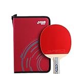 GEREP DHS Tischtennisschläger set, Hochwertig Tischtennisschläger, mit 1 Schutzhülle, Senior oder Professional, tolles Geschenk, kurz/Kurzer Stiel/Kurzer Stiel