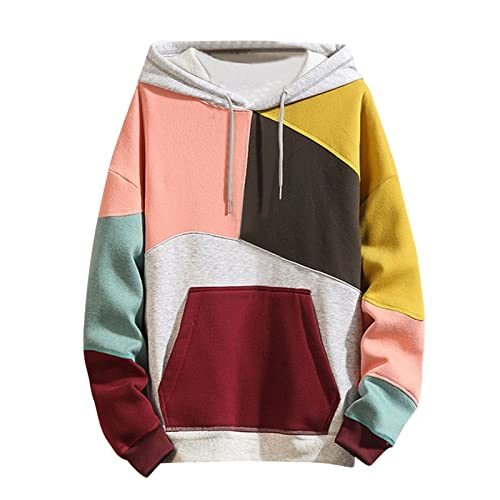 Suéter tamaño con capucha informal estilo sudaderas de hombre para invierno