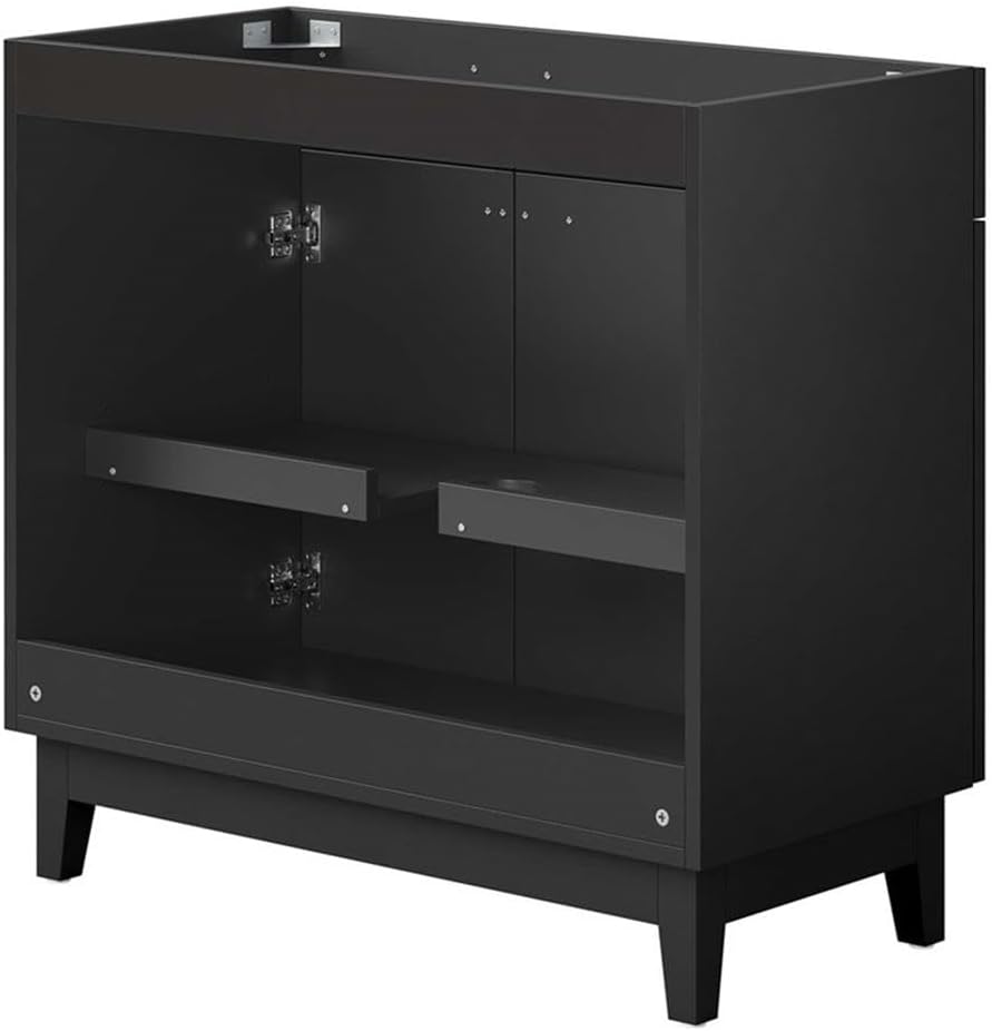 Miles Black 36" Modern Bathroom Vanity Cabinet