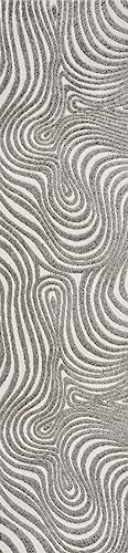 JONATHAN Y Maribo High-Low Abstract Striped Gray/Ivory 2x10 Indoor/Outdoor Runner Rug, Pet Friendly, Non-Shedding, Stain Resistant, Easy-Cleaning for Backyard, Patio (SCN103B-210) - Image 9