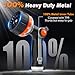 BIBURY Garden Hose Nozzle Sprayer, Heavy Duty Metal Spray Nozzle with 10 Spray Patterns, High Pressure Hand Sprayer with Thumb Control On Off Valve for Watering Plants, Lawns, Car & Pet Washing