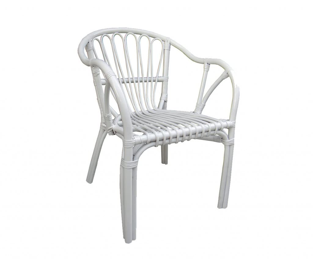 MIMBRE NATURAL Lombok Silla - Blanca DE Ratan (61×64×79)