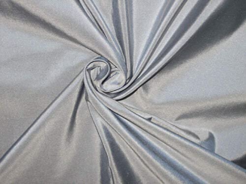 Taffetas de soie pure bleu clair étoffe anti affaissement robe
