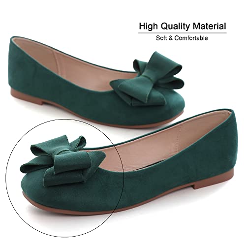 Image of Dear Time Women's Flats Shoes Bowknot Dressy Ballets Loafers Wedding Business Casual Walking Shoes