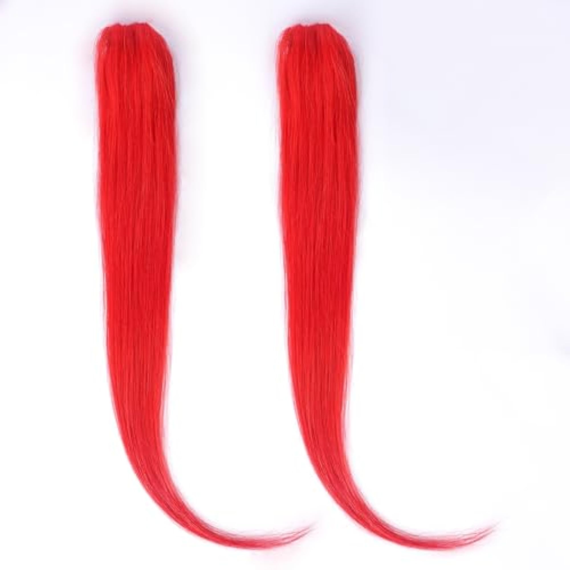 Human Hair Extensions in Red Color