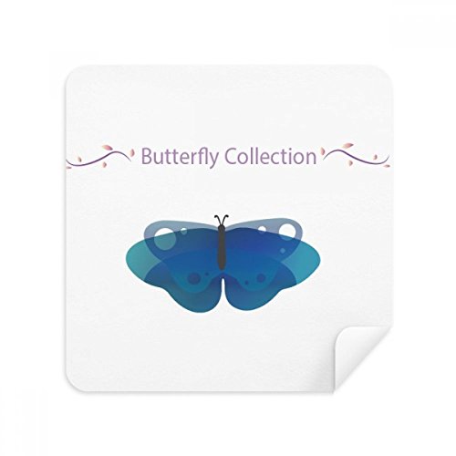 Nettoyage collection papillon bleu tissu lunettes microfibre suède