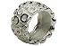 Produktbild SILBERMOOS Damen Ring Bandring Kreis-Struktur breit matt glänzend massiv 925 Sterling Silber, Größe:62 (19.7)