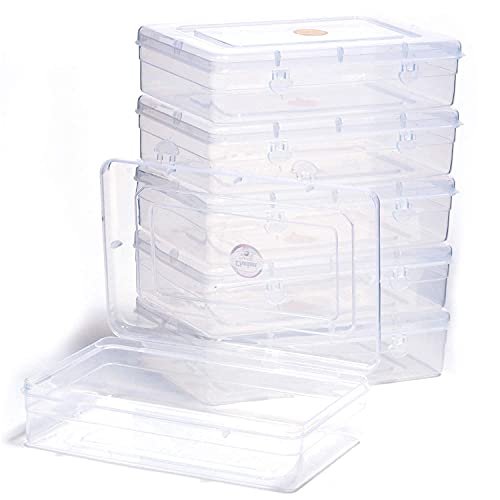 Image of Chetan Clear Plastic Medium Storage Boxes (Set of 6) - Versatile Transparent Containers for Organizing Small Items (Size No - 4)