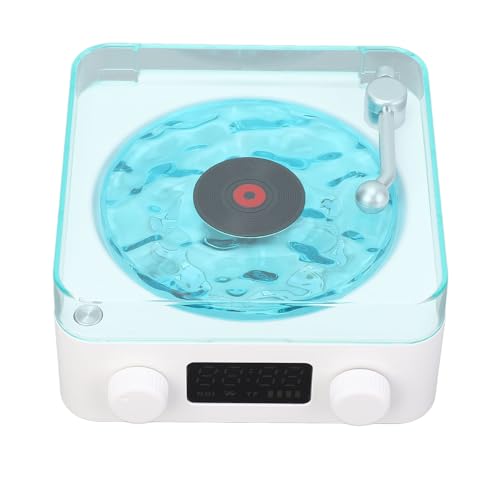 AKLOSIPY Haut-Parleur Waves avec Bruit et éclairage Ambiant – Conception de Tourne-Disque Portable pour Le Bureau et la Maison