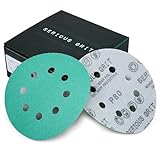 Serious Grit Sanding Discs 5 Inch 8 Hole 80 Grit - Heavy-Duty Hook & Loop Wet Dry Film Sandpaper Discs - Medium Grit Sand Paper for Random Orbital Sanders - Wood, Automotive, Metal, etc - 50 Pack Box