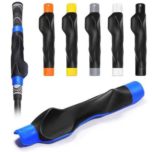 GameSwing True Grip Trainer 2.0 Golf Grip Trainer Grip Trainer for Golf Clubs - Right Hand Golf Training Aid with Ergonomic Design Corrects Golf Grip Posture and Improves Swing Accuracy (Blue 1Pcs)
