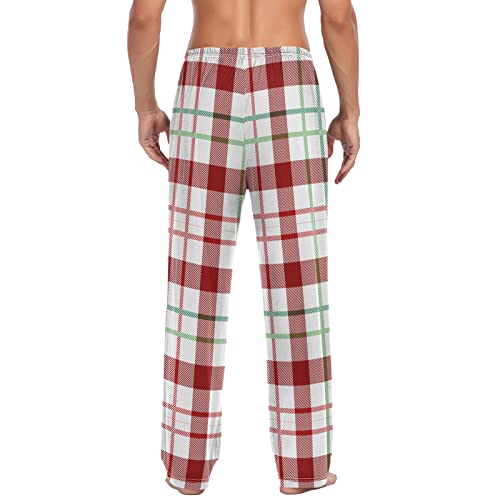Plaid Men's Pajama Pants Lounge Pajama Bottoms with Pockets Lightweight Sleep Lounge PJ Bottoms2