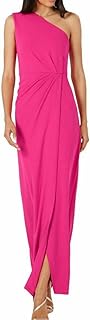 Calvin Klein Women's One Shoulder Gown with Waist Ruch