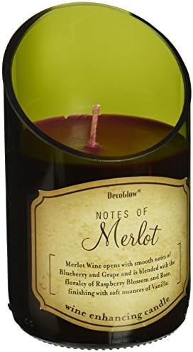 Zings & Thingz 57073735 Merlot Scented Candle, Green