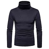 ☀☀Características: manga larga, sólida, simple, cuello alto, cuello alto para hombre, un buen ayudante en tu oficina y ocio