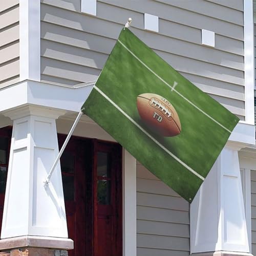 Drapeau de football anti-déchirure en polyester pour décoration murale durable