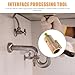 Healeved Corrugated Interface Processing Tool 1/2 Inch Bellows Maker Flat Mouth Joint Metal Processing Tool for Plumbing and Pipe Installation