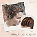 2025 New U Shape Fashion Tooth Hair Comb Headband, High Cranium Head Bands for Women's Hair, Reversible Korean Headbands with Teeth for Women Gifts for Teen Girls (Black+Amber, One Size)(Black+Amber)