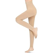 15-20 mmHg Compression Stockings for Women & Men, Footless Compression Pantyhose, Compression Leggings Support Hose for Varicose Veins, Swelling, Doctor, Teacher