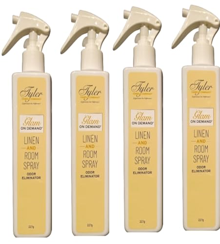 Tyler Candle Company - Spray On Demand - Diva fragrance - 227g / 8oz (Pack of 4), Clear