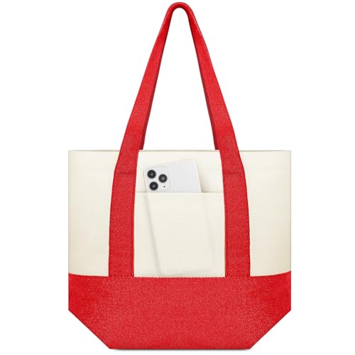 Amylove Canvas Tote Bag with Pockets Duty Canvas Sublimation Blank Small Bag Mini Reusable Tote for Crafts DIY(13