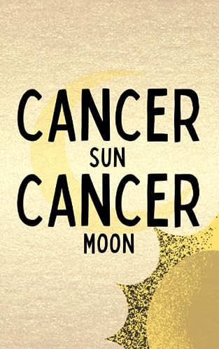 Cancer Sun Cancer Moon Black Astrology Notebook Journal: Gift for Cancer Sun Cancer Moon