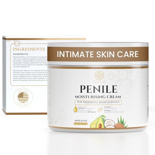 Velluré Penile Cream Men's Intimate Moisturizer & Genital Skin Care, 4oz