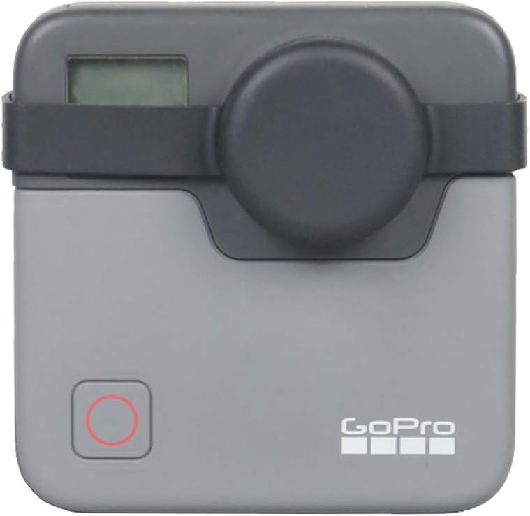 Gonine Lens Cap for Gopro Fusion, Silicone Camera Lens Protector Cover Compatible with GoPro Fusion 360-Degree Action Camera (Black).