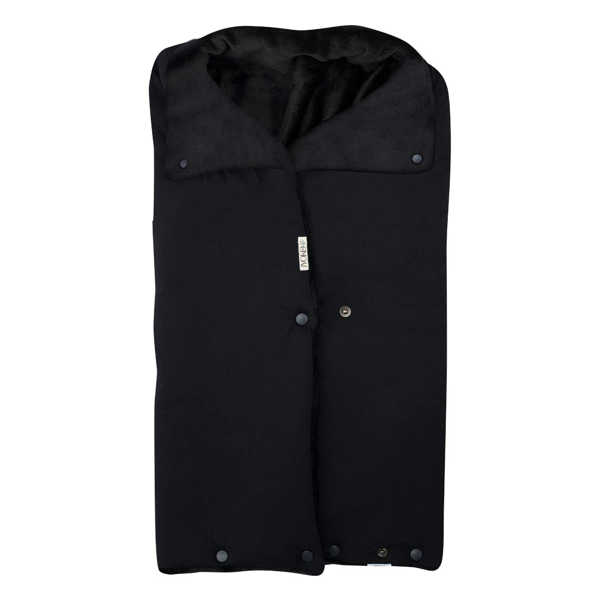 JYOKO Kids Saco Capazo para Bebé de Polar Teddy Extra Suave – Antialérgico, Protección Óptima contra el Viento y Frío – Ideal para Piel Sensible, Recién Nacidos y Bebés (Black Series, Polar)