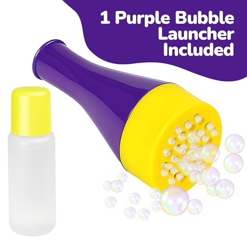 ArtCreativity Mini Blizzard Bubble Blower Set – 4 Pack Blowing Pipe with Bubble Mixture – Colorful Blowing Toys for Kids, Speech Therapy, Bubble Trumpet Set for Outdoor Play and Party Favors - Thumbnail 3