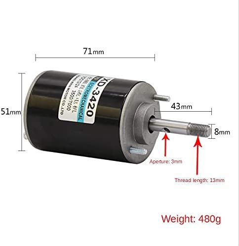 12V/24V DC Permanent Magnet High Speed Motor Forward and Reverse Small Motor Speed Regulating Motor 30W High Speed Motor - (Voltage(V): 24V 7000rpm)