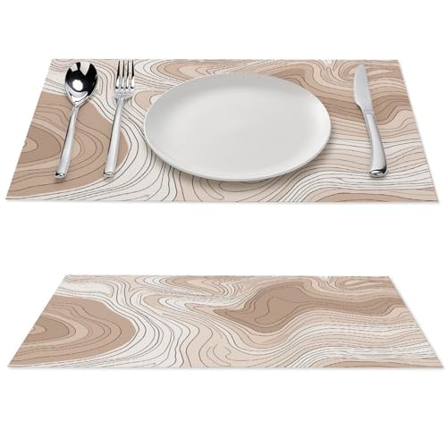 Sets de table antidérapants résistants chaleur PVC lavable extérieur x6 - 2