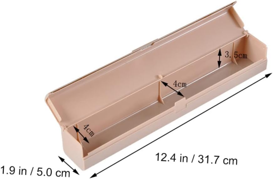3Pcs Cling Wrap Dispenser Box with Stainless Steel Cutter | PP Storage Holder, Practical Wrap Organizer, Convenient Box Set, Housewarming Gift Choice