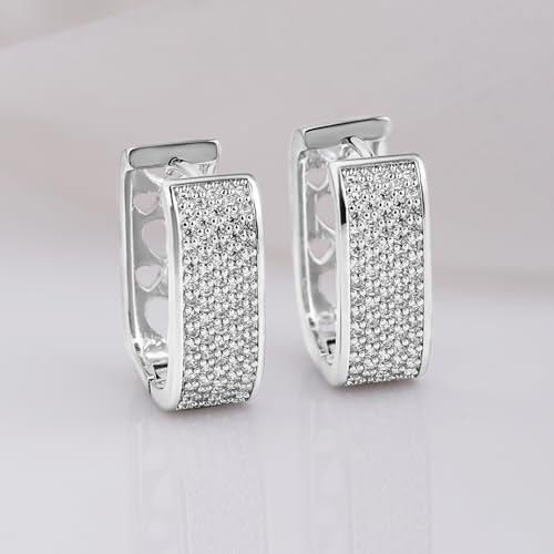 Image of Rubans AD Studded Hoop Earrings Trendy Party Gift for Women & Girls