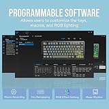 EPOMAKER AULA M75 Wireless Gaming Keyboard with 8000mAh Battery, 75% CNC Aluminum Mechanical Keyboard, Hot Swappable, Creamy Gasket, RGB Backlight, NKRO for Games/Office (Blue&White&Purple) - Image 6