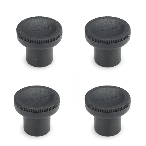 Ganter Normelemente | Rändelknopf | Rändelmutter | Schrankknopf | Möbelknopf | GN 676-21-M5-SG | 4 Stück | Kunststoff | Buchse Messing | Griff 21mm | Gewinde M5