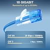 Cat 6a Ethernet Cable 0.5ft (24-Pack) - Cat6a Patch Cable, Cat 6a Patch Cable 28AWG 10Gbps for Data Centers,Cat6a Ethernet Cable, Network Cable, Internet Cable (Blue, 0.5FT 24Pack)