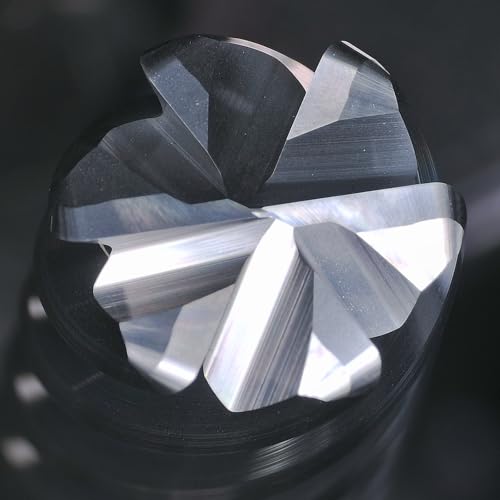 Image of Tools Carbide End Mills,6 Flute Corner Radius Milling Cutter,High Helix Angle for High Hardness Steel Finshing Milling Processing - 1 /2 Shank (1 /2-3 inch 1PCS)