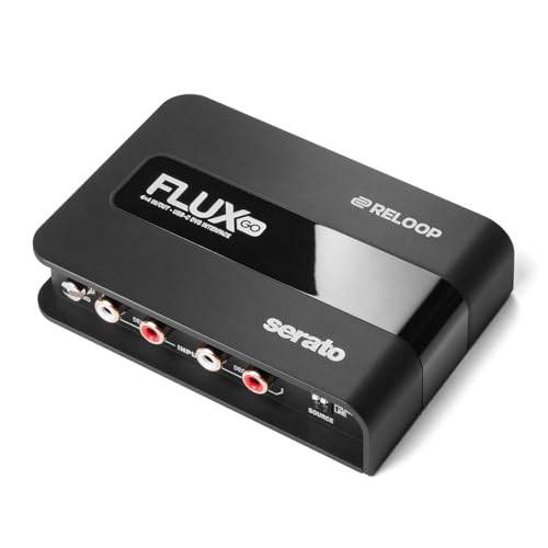 Reloop Flux Go �|�P�b�g�T�C�Y USB-C DVS �I�[�f�B�I�C���^�[�t�F�[�X Serato DJ Pro�p