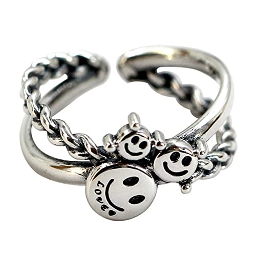 Bague ouverte argent sterling femme ajustable, finis les problèmes de taille