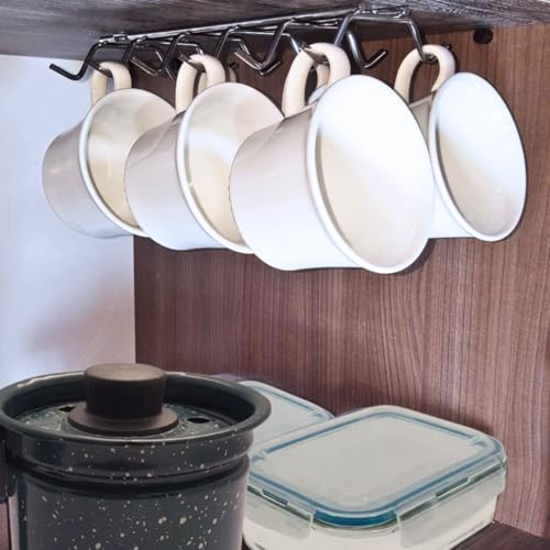 Kit 2 Suporte Porta 12 Xícaras Organizador Armário Premium
