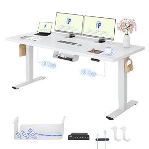 FLEXISPOT Höhenverstellbarer Schreibtisch mit 2 Motoren & 25MM EINTEILIGER Tischplatte 180x80 cm, Ergonomischer Bürotisch Elektrisch mit Kabelmanagement, Memory Funktion & Höhenanzeige