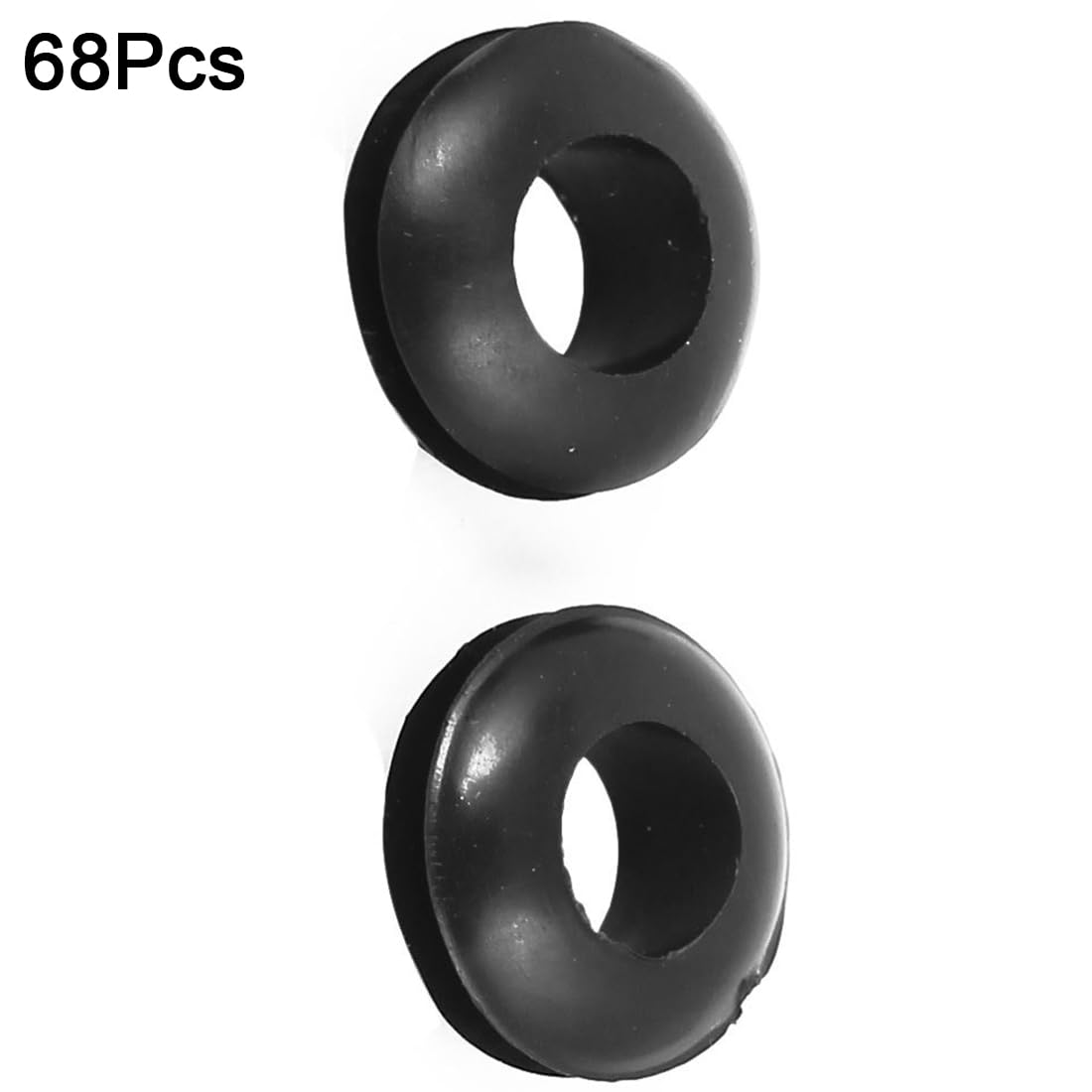 TOP-VIGOR 68Pcs Black Rubber Grommets 8mm Cable Wire Protector Rings Electrical Hole Gaskets for Conductor Wiring Cables and Plugs - Image 3
