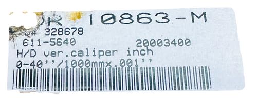 611-5640 H/D VER. Caliper inch 0-40''/1000mmxx.001'', Cert#00216, Checker 252 (with case)